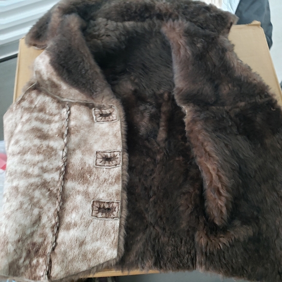 Vintage sheepskin handmade vest adult size XS or kids size - Picture 11 of 12